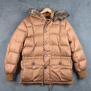 Eddie Bauer Karakoram Parka Mens L Bauer Down Jacket  Faux Fur Hood EB Originals